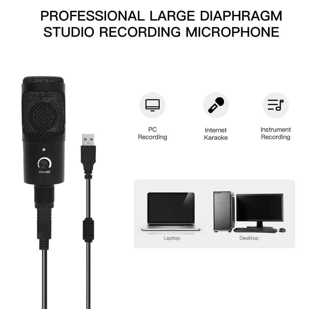 USB Condenser Microphone Kit with Scissor Arm, Shock Mount and Pop Filter B270