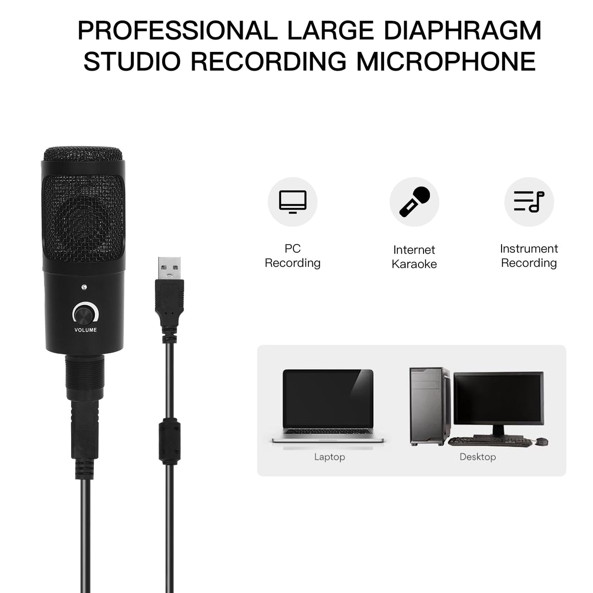 USB Condenser Microphone Kit with Scissor Arm, Shock Mount and Pop Filter B270