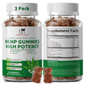 2 Pack Hemp Gummies with Magnesium, Vitamins, Pumpkin Seed, Ashwagandha, GABA, L-Theanine, Pineapple Flavor, 120 Bears, Vegan L816901