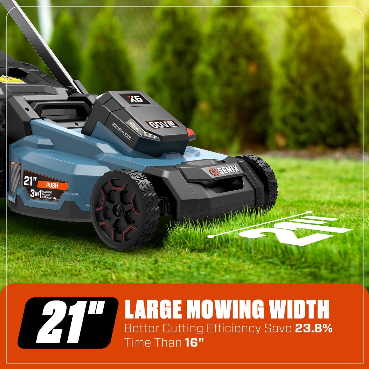 60 Volt Max 21-Inch Cordless Push Lawn Mower O93306