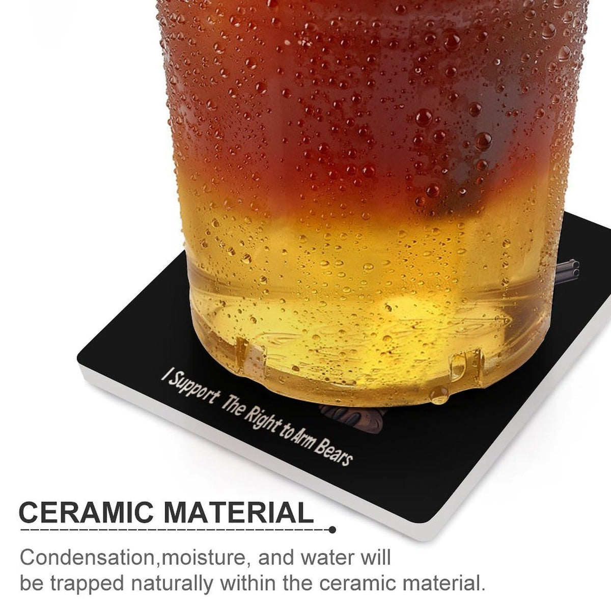 Ceramic Coasters Set Square Drink Coasters Q833