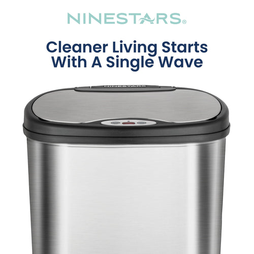 13 Gallon Oval Automatic Trash Can, 50L Stainless Steel C20531