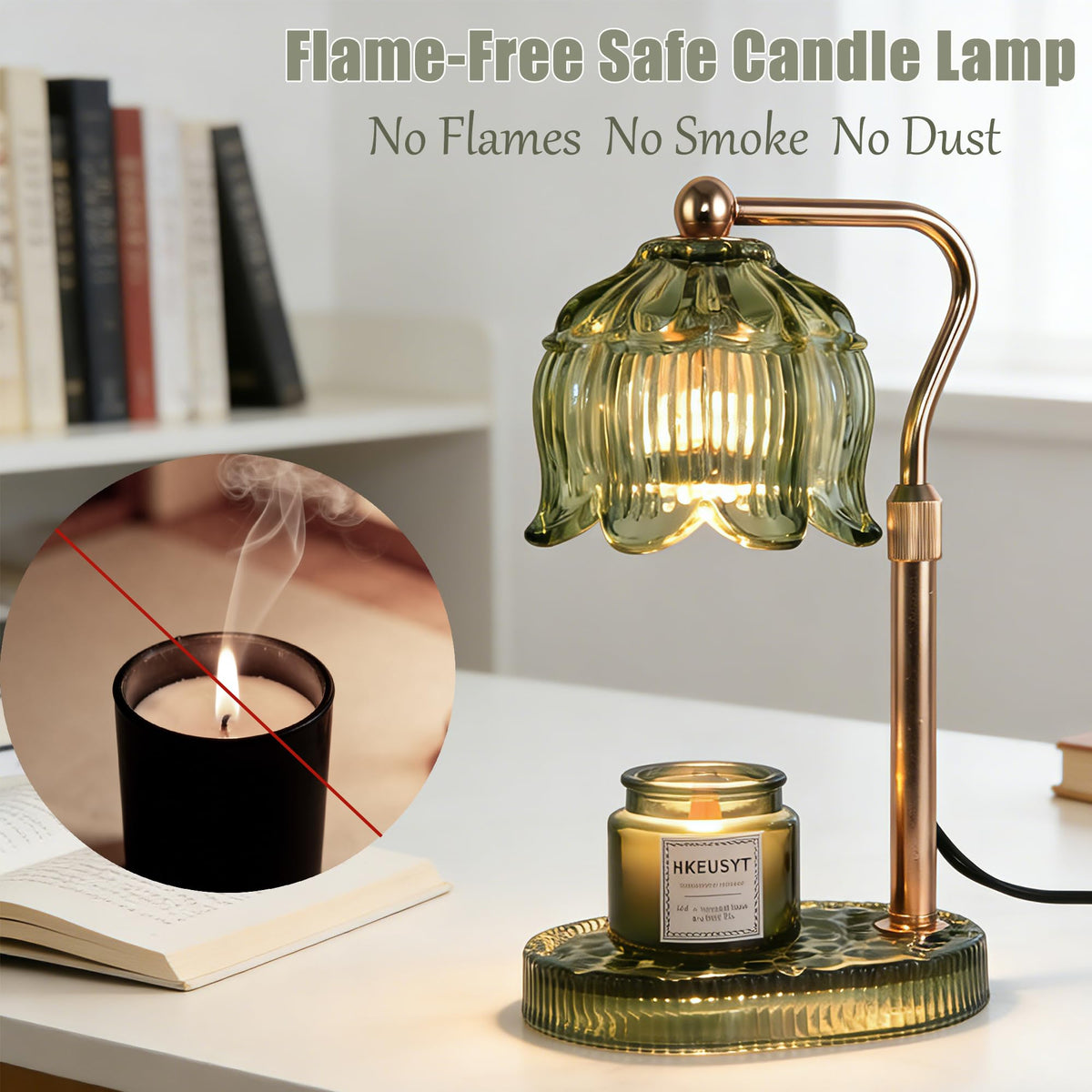 Dimmable Candle Warmer Lamp with Timer J378647