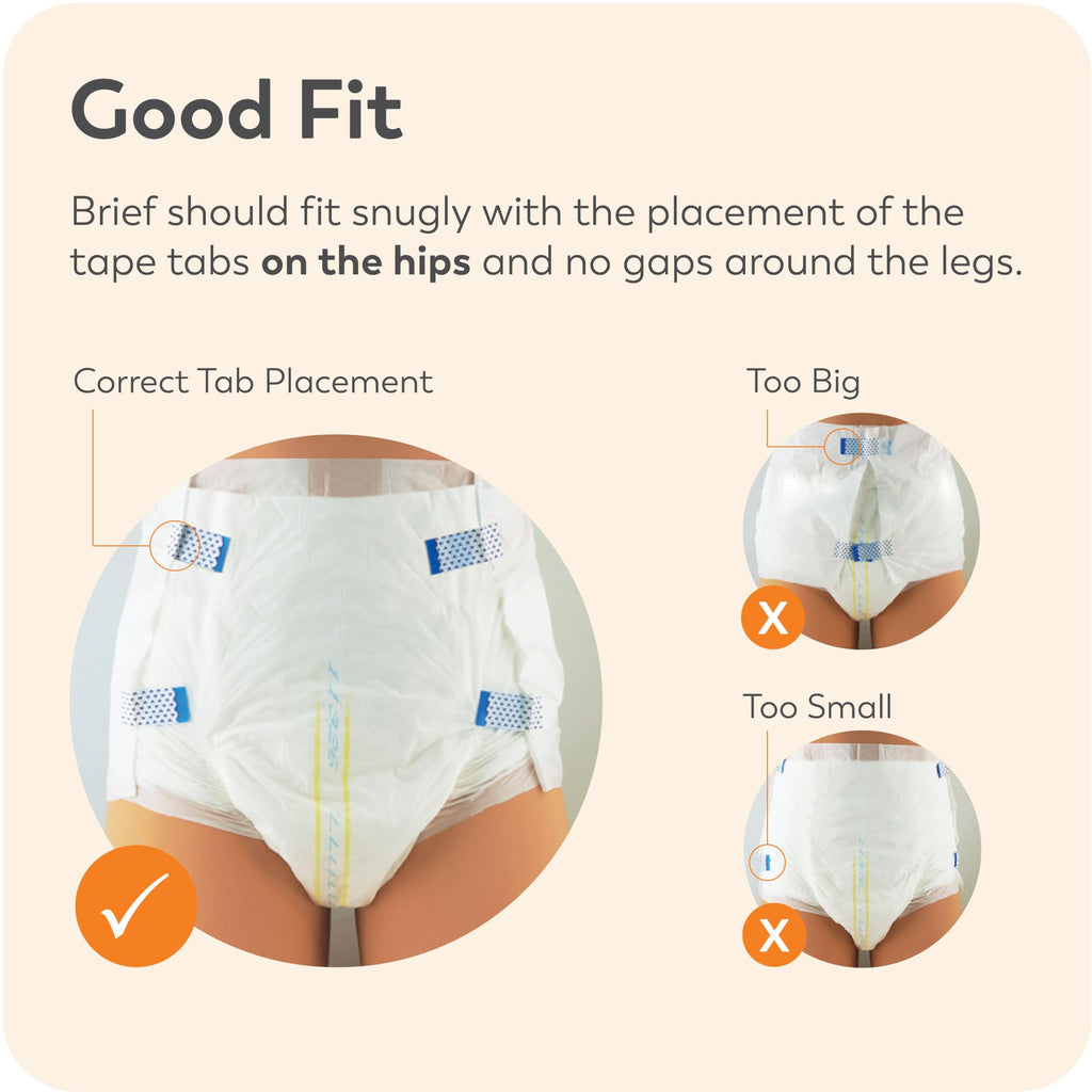 Adult Diapers with Tabs, Medium, 12 Ct O12611