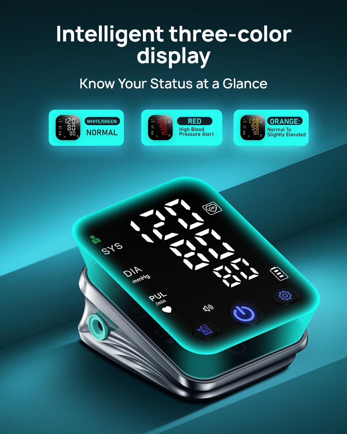 Smart Blood Pressure Monitor Upper Arm BP Cuff 5.0'' LED Display X633561