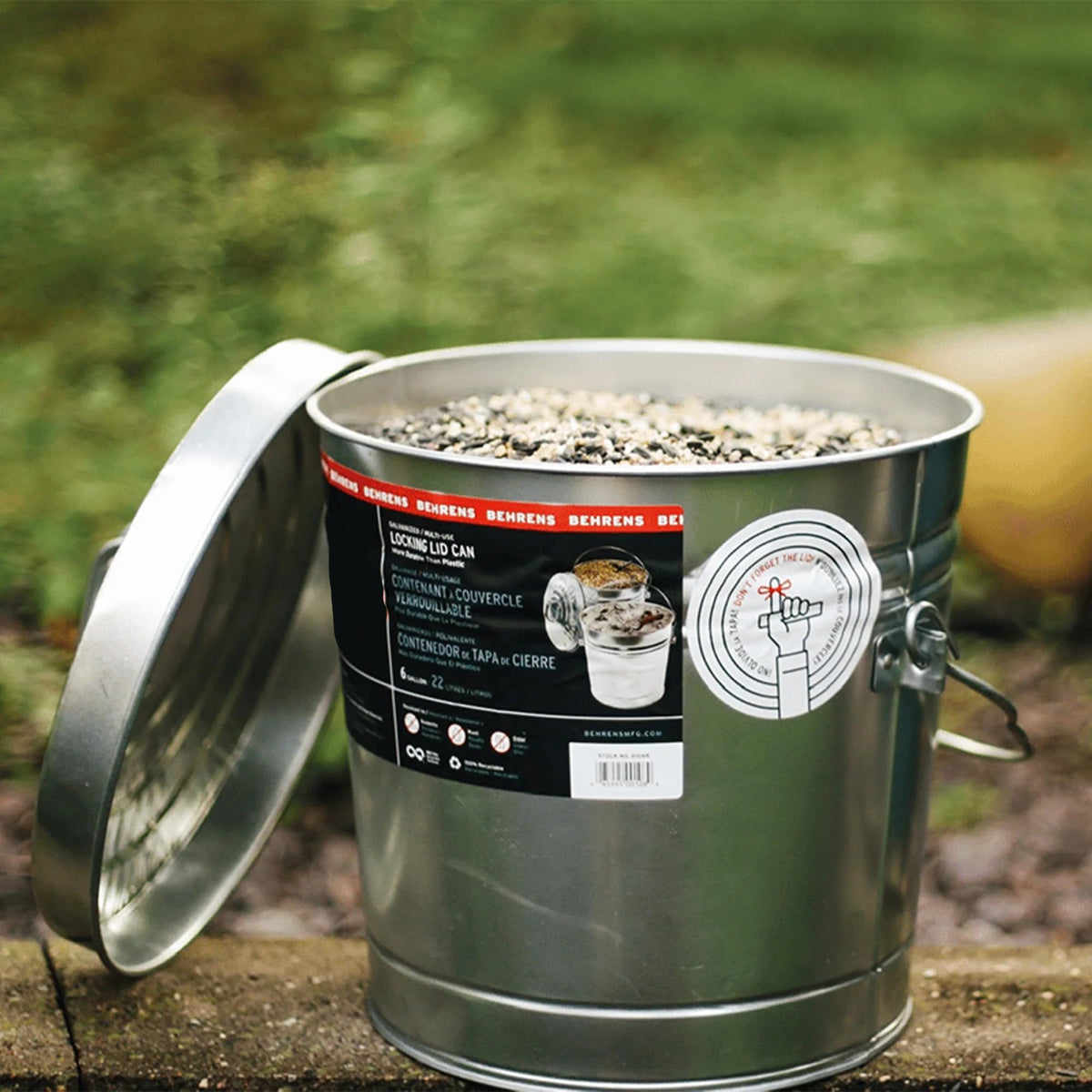Galvanized Steel 6 Gallon Airtight Storage Jar A94023