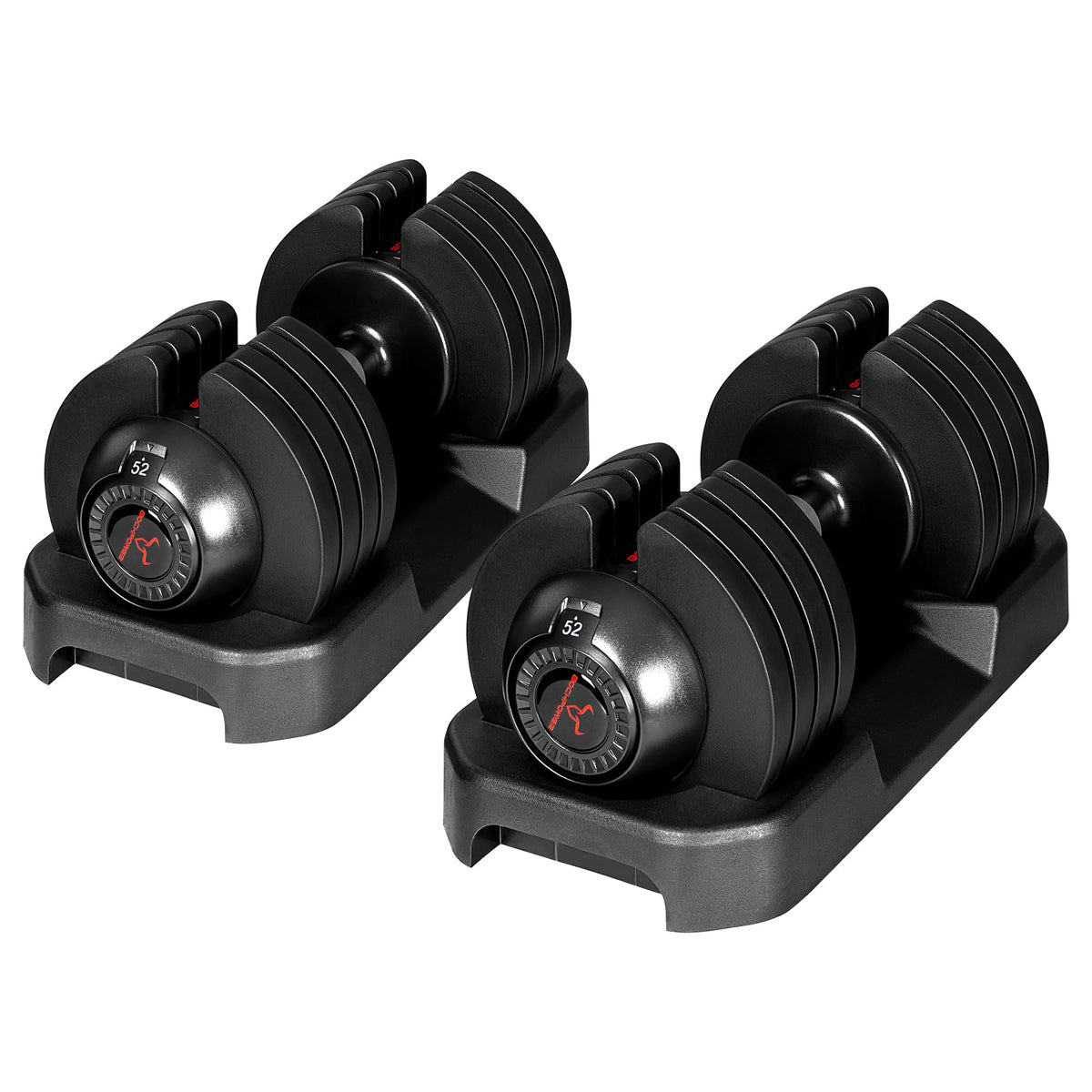 Adjustable Free Weights Dumbbells Set of 2, 52 lbs W936177