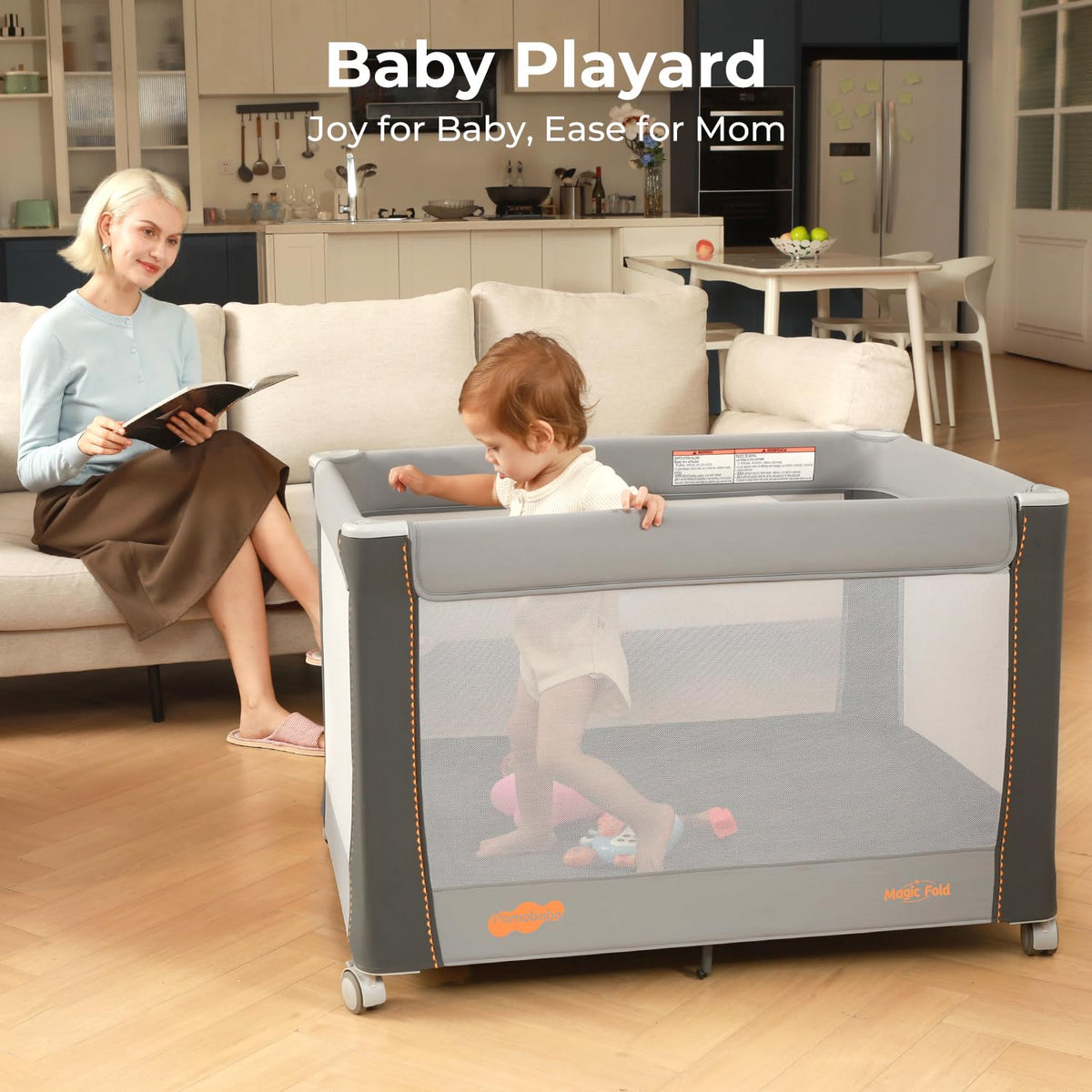 3-in-1 Pack and Play with Bassinet & Changing Table L8910