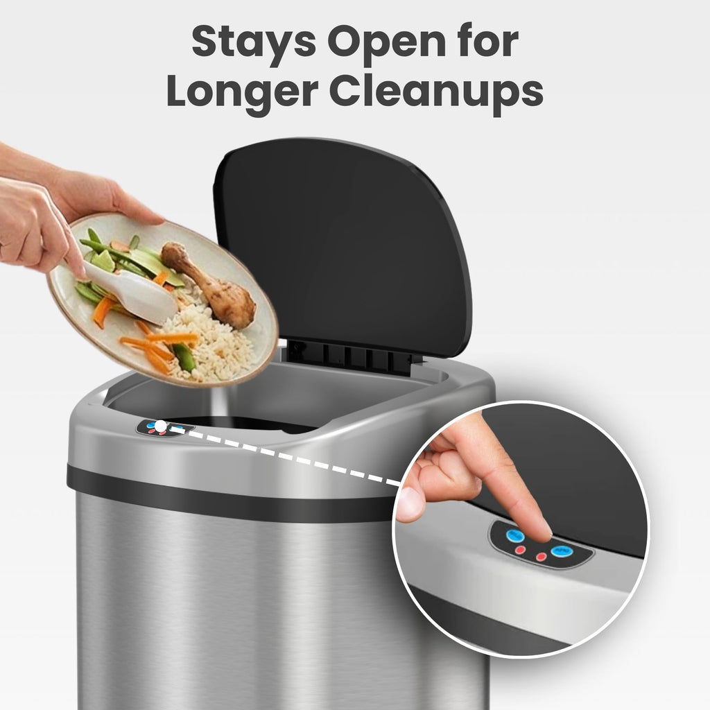13 G Stainless Steel Sensor Trash Can O8557