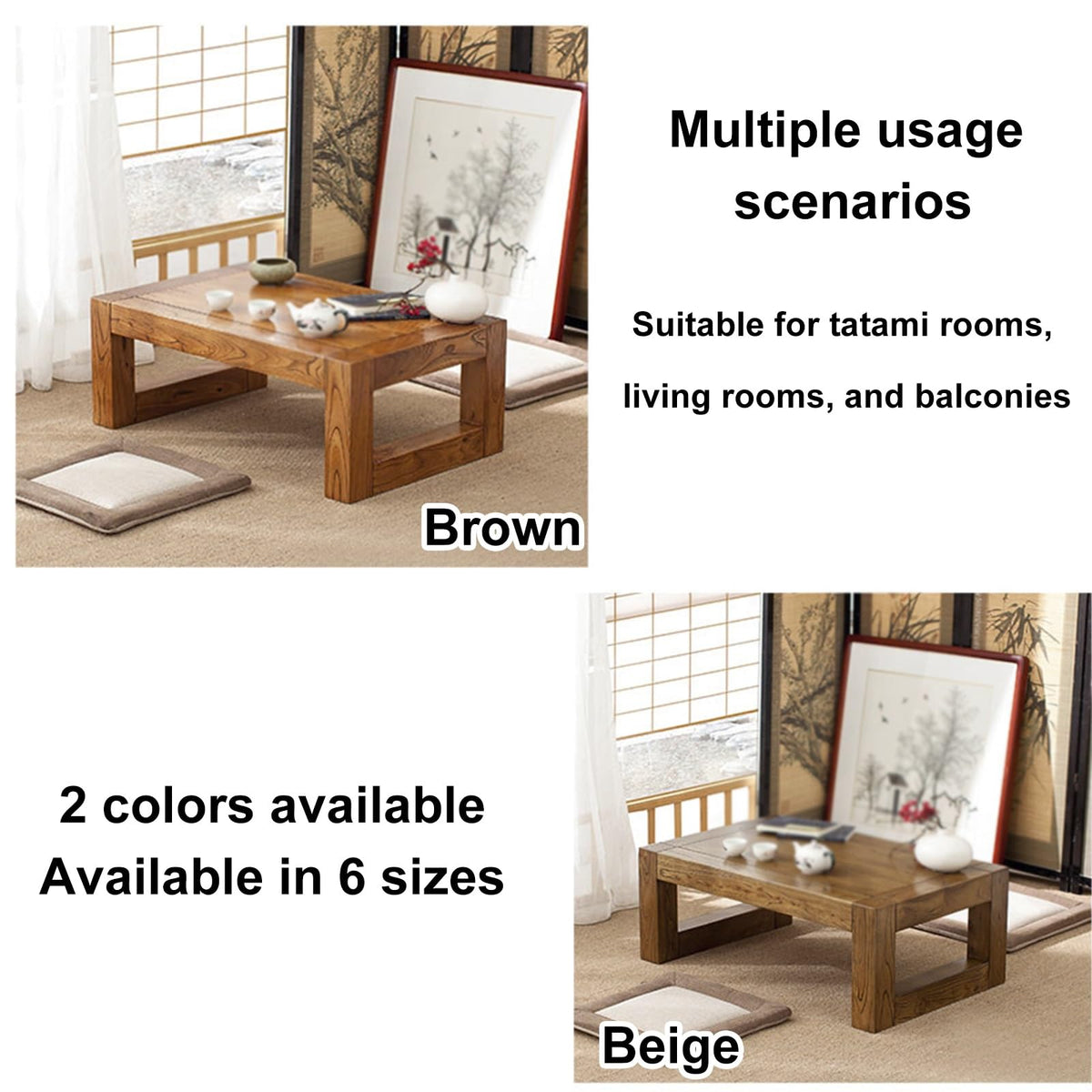 Square Wood Coffee Table U3324