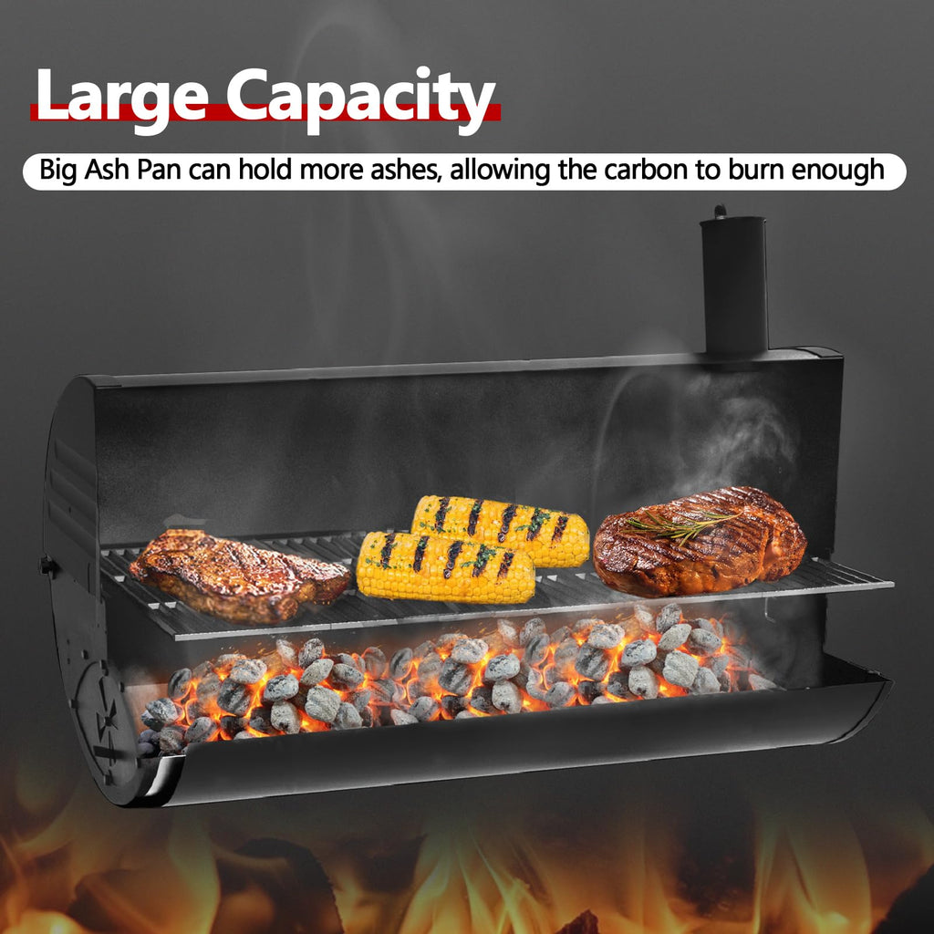 20 Inch Ash Pan Drip Pan for Charcoal Grill with 2pcs Fire Grate Hanger D621