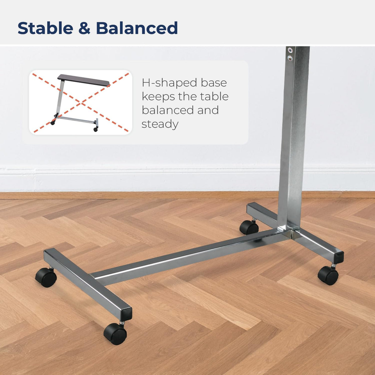 Non Tilt Top Overbed Table with Wheels M998342