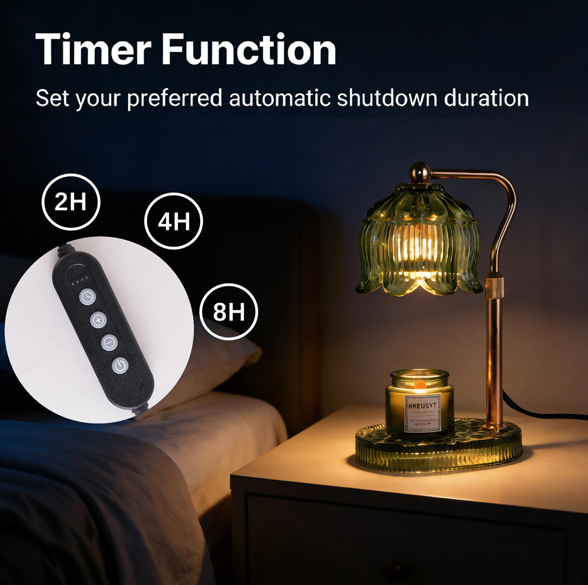 Dimmable Candle Warmer Lamp with Timer J378647
