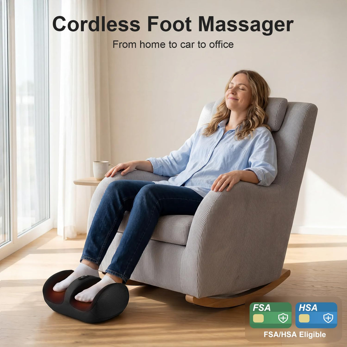 Cordless Shiatsu Foot and Calf Massager with Heat I2580