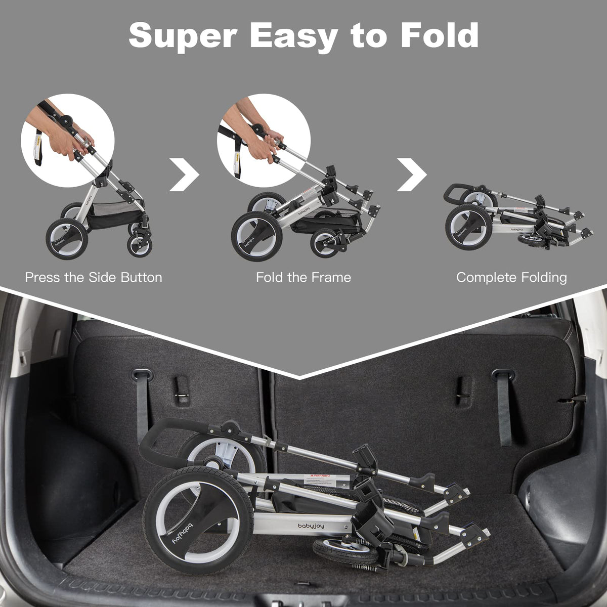 2-in-1 Convertible Bassinet Reclining Stroller E959610