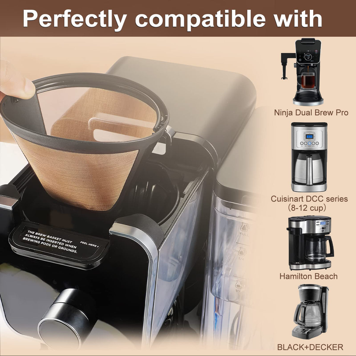 Reusable Cone Coffee Filters #4, 2-Pack 8-12 Cup P295