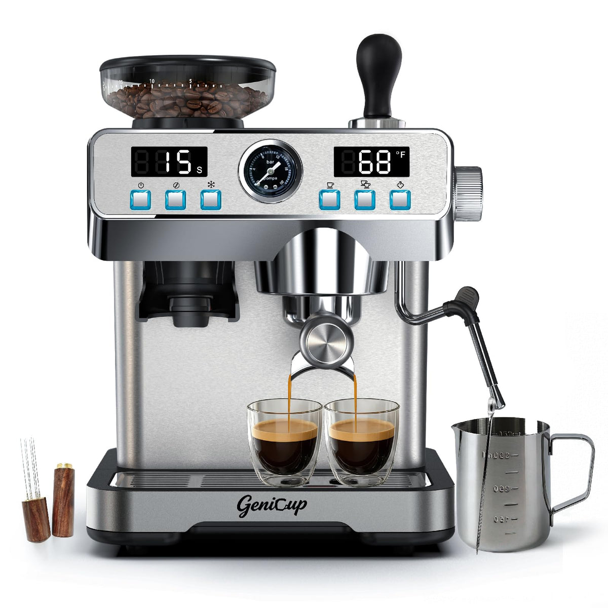 Espresso Machine with Grinder 20 Bar 68oz Water Tank M8317