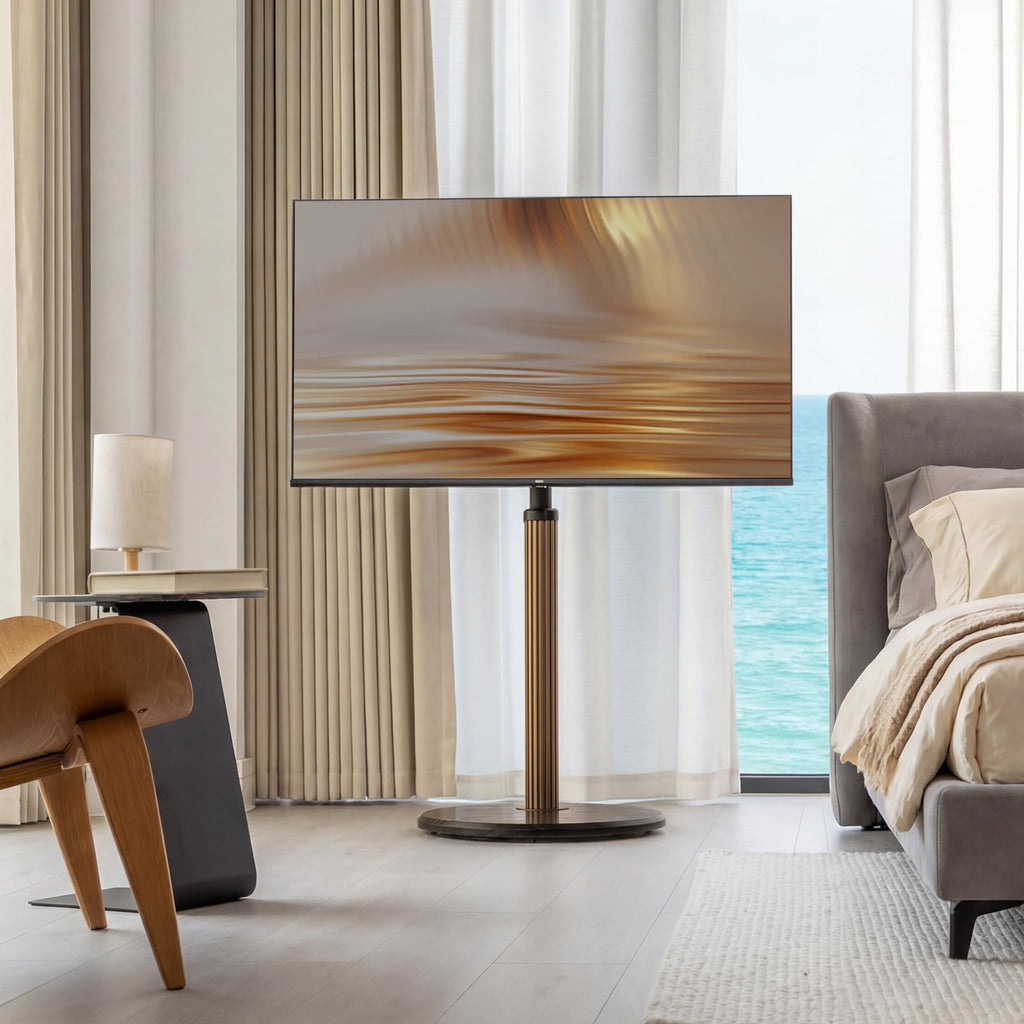 Aluminum Rolling TV Stand for 32-65 inch TVs F917