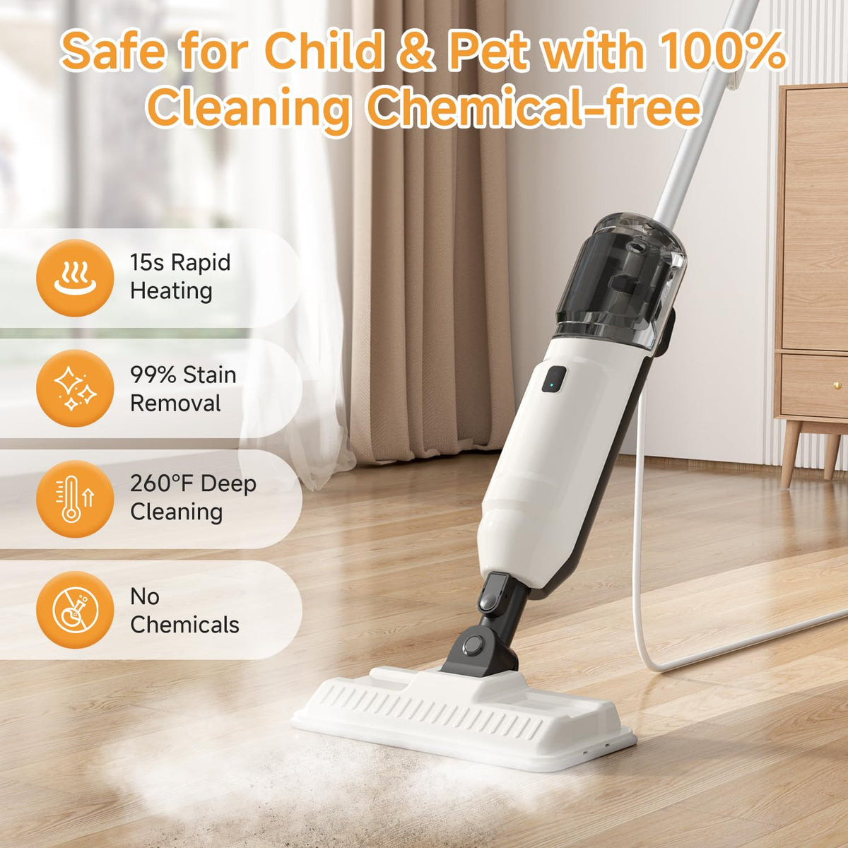 260°F Steam Mop Cleaner 16.9oz H700