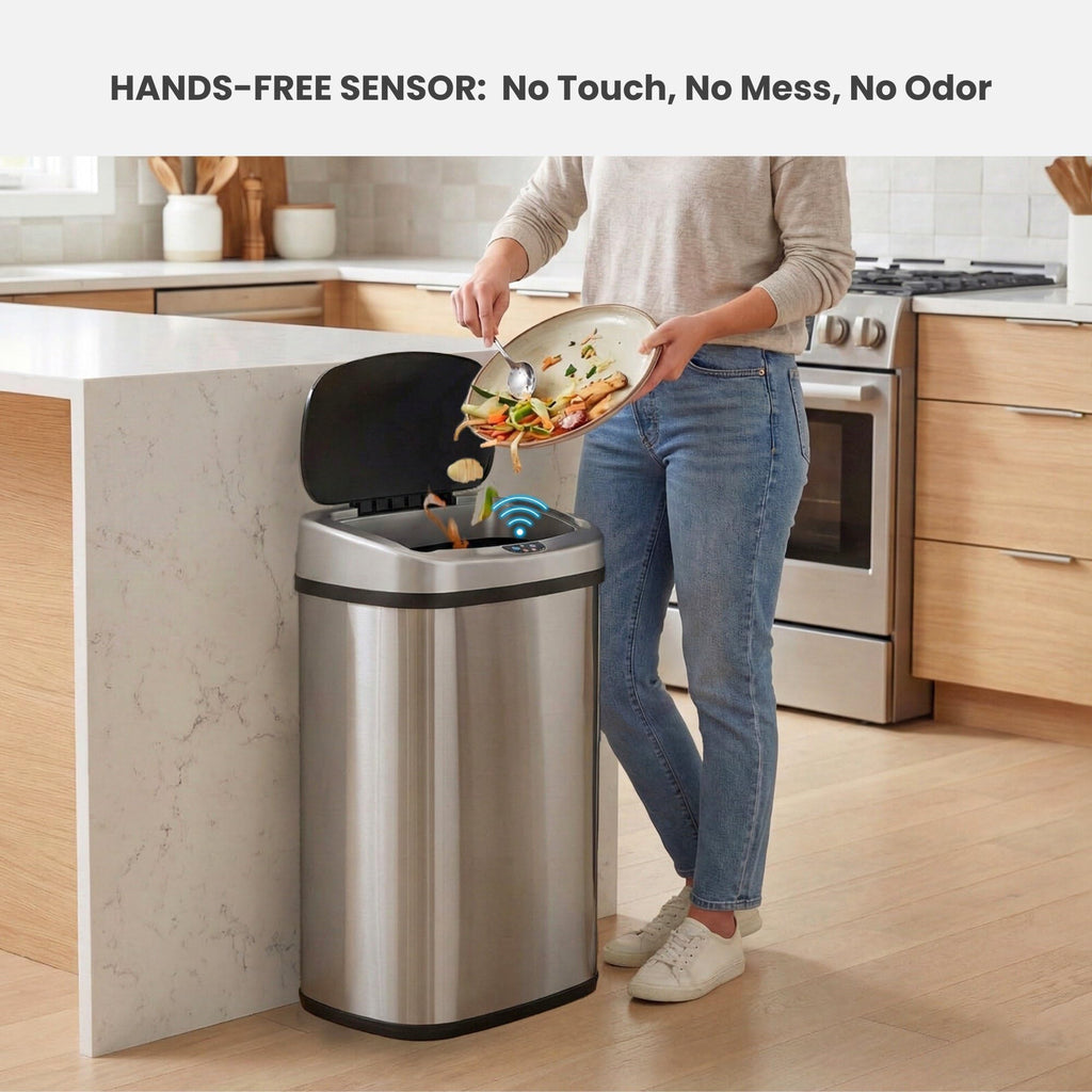 13 G Stainless Steel Sensor Trash Can O8557