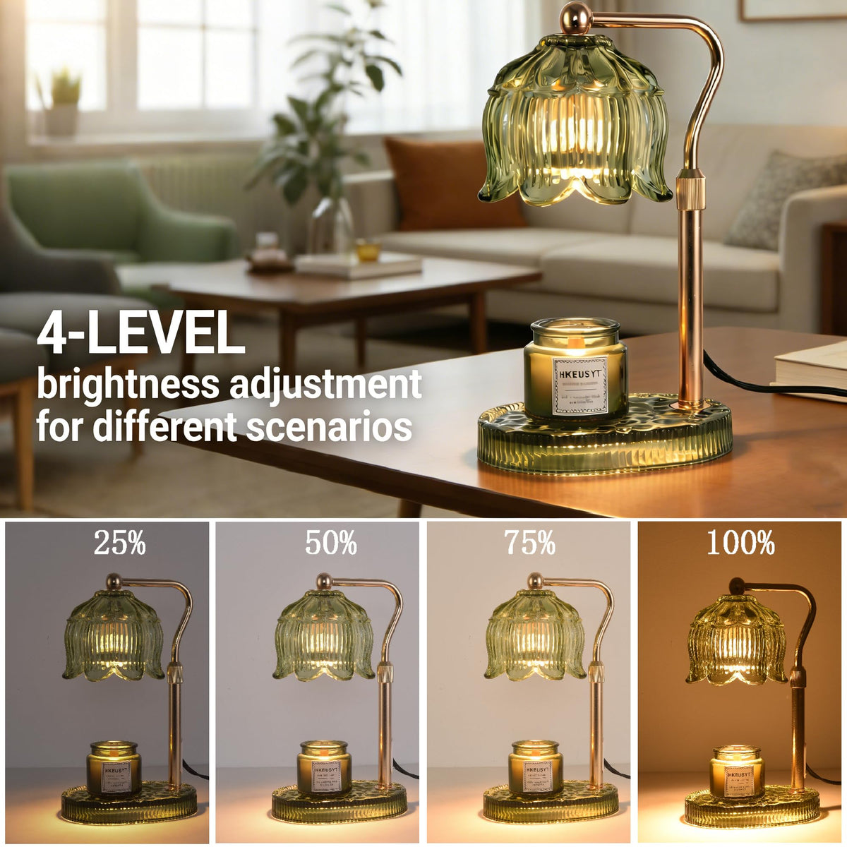 Dimmable Candle Warmer Lamp with Timer J378647