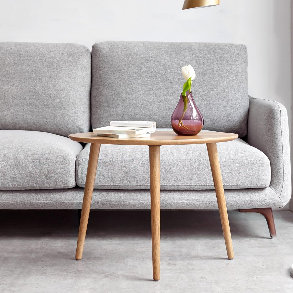 Oval Solid Oak Wood Coffee Table M193884