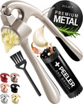 Garlic Press Set with Silicone Peeler & Brush F1550