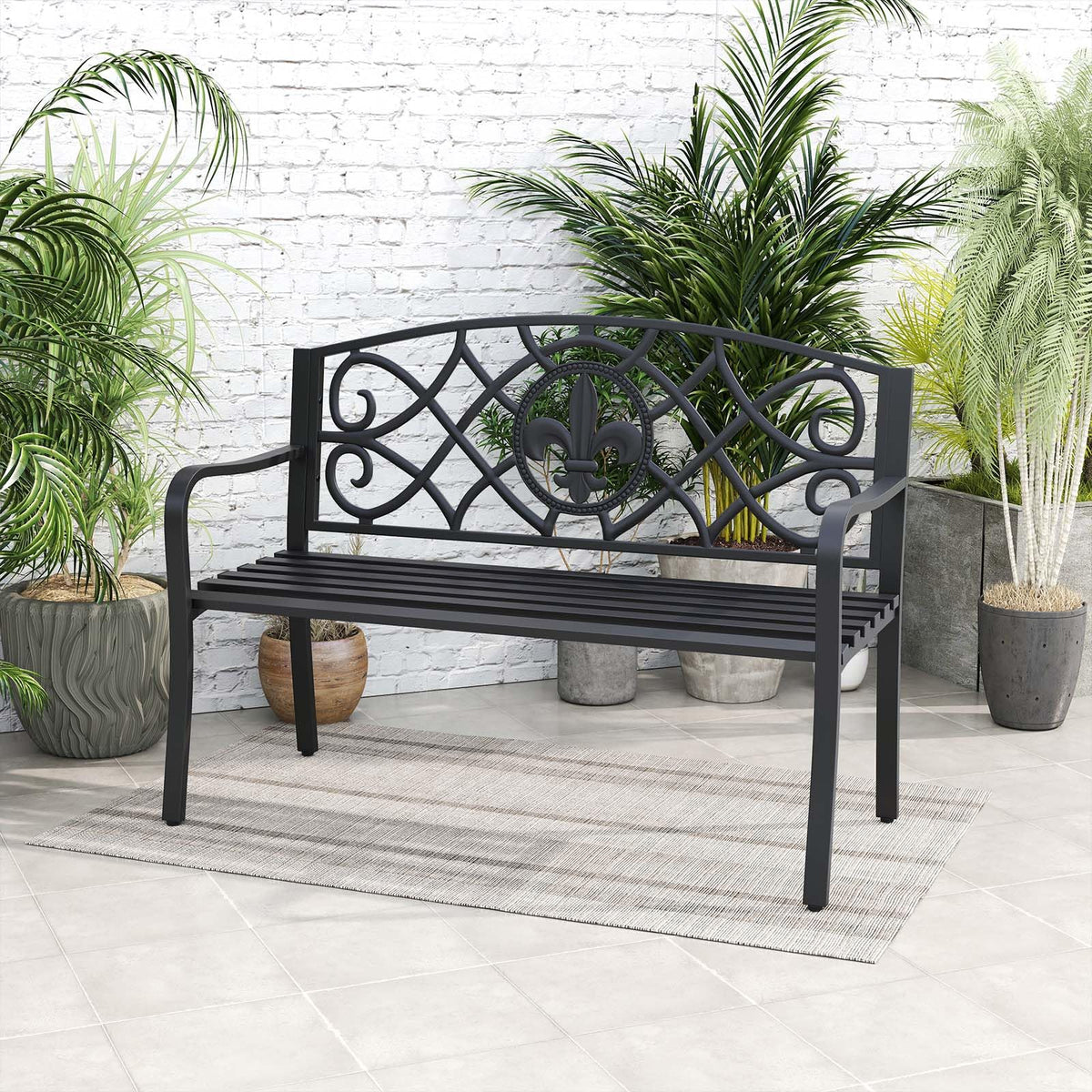 Metal Outdoor Bench P533