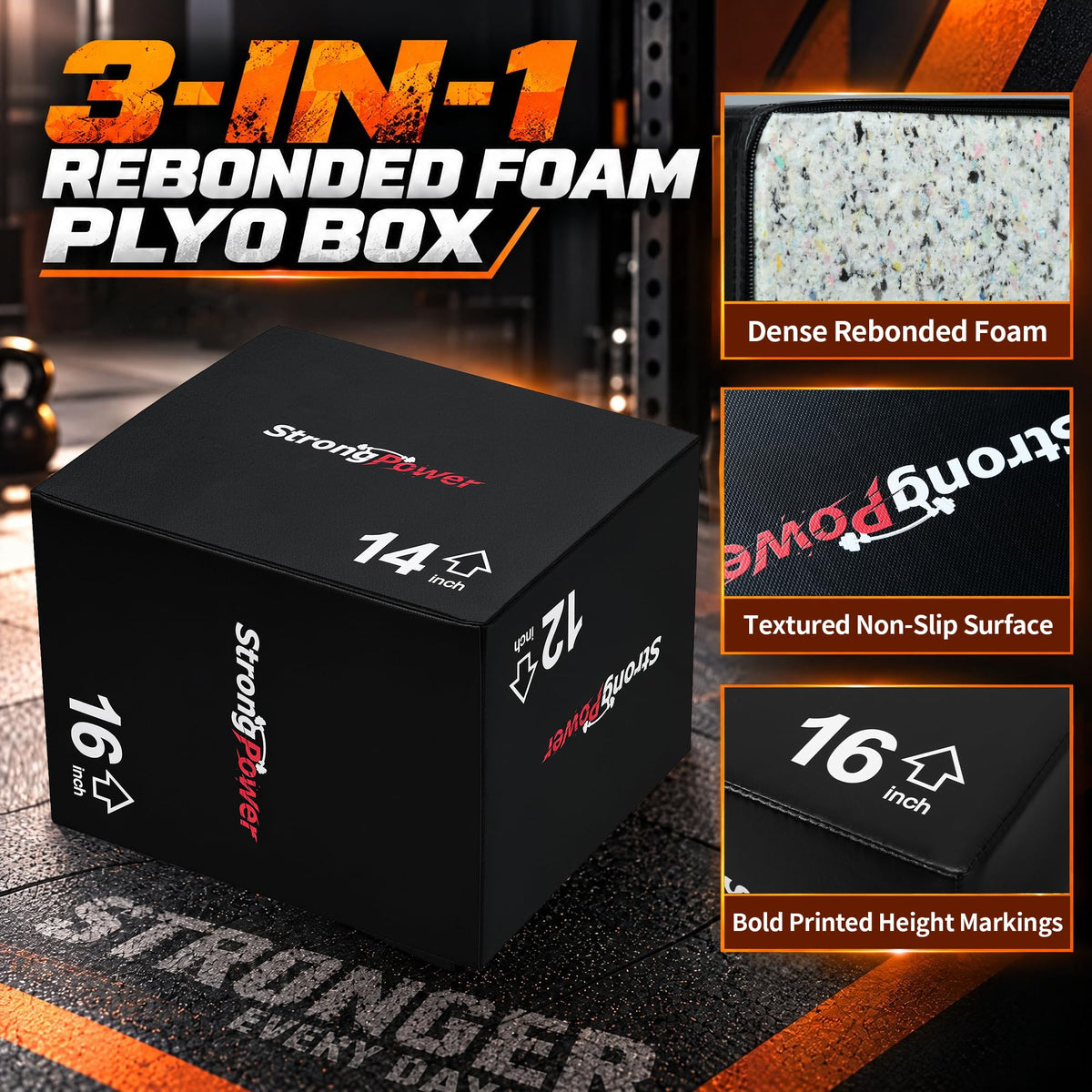3-in-1 Foam Plyometric Jump Box R269428