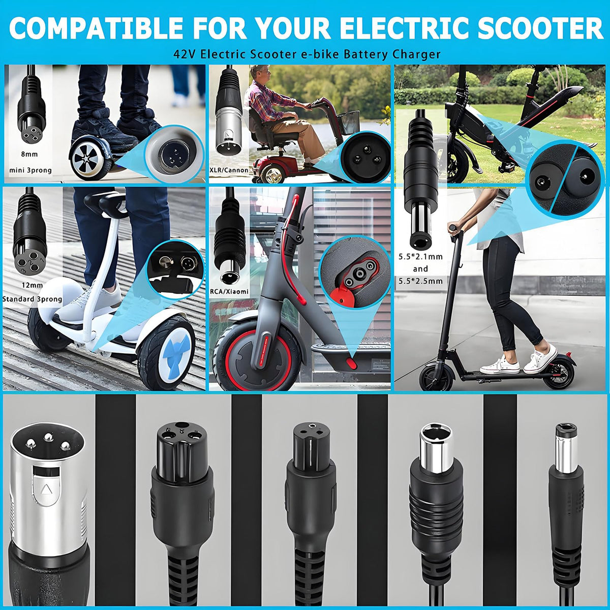 42V 2A Electric Scooter Charger Y57346