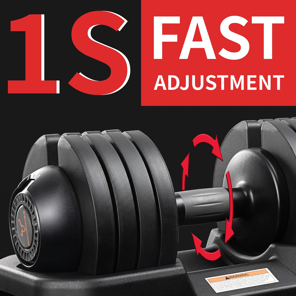 Adjustable Free Weights Dumbbells Set of 2, 52 lbs W936177
