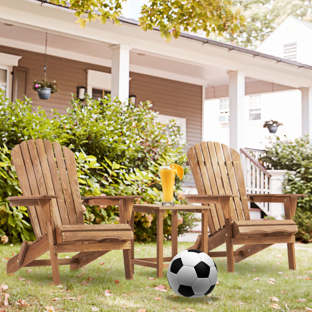 Folding Adirondack Chair Set of 2 Solid Cedar Wood T356930