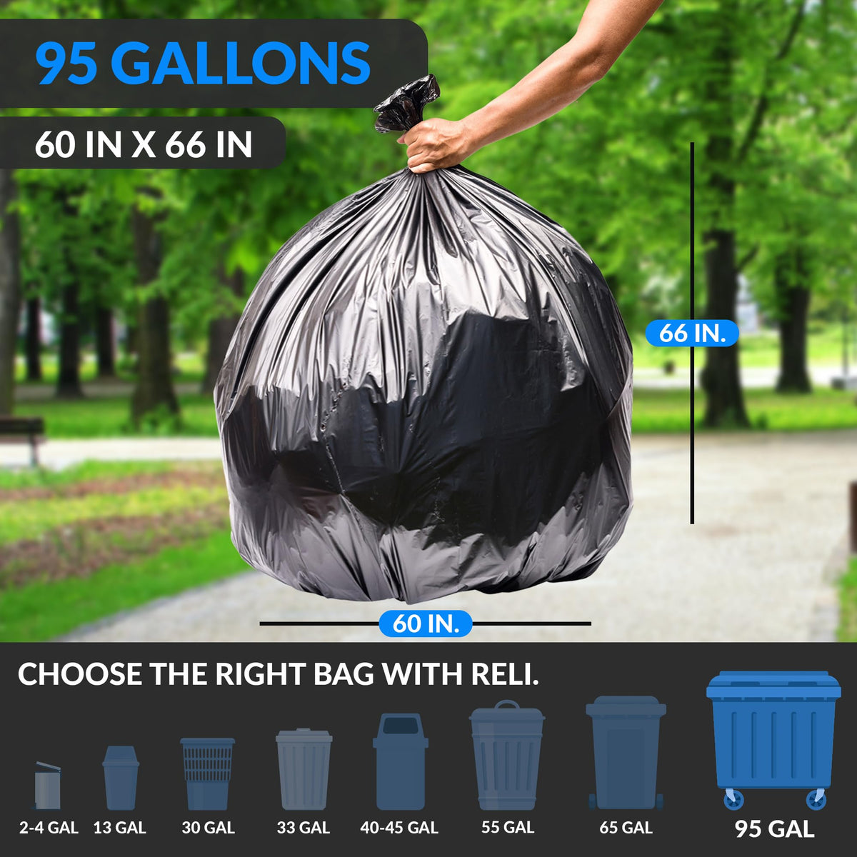 Black Heavy Duty Trash Bags 30 Count P726