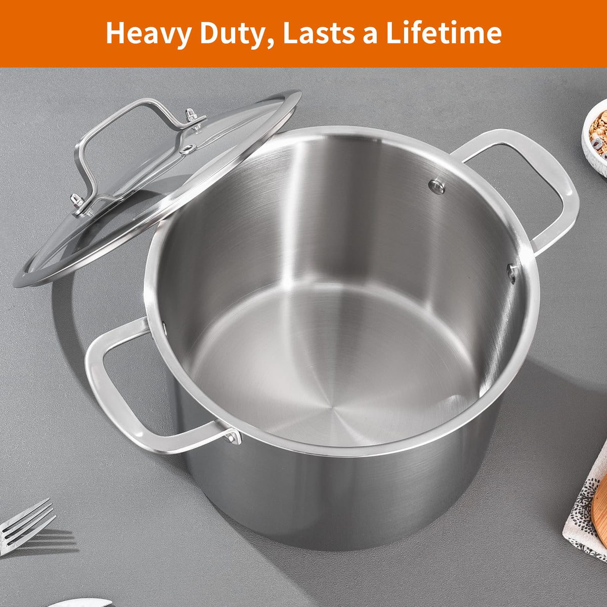 8 Quart Stainless Steel Stock Pot P41248