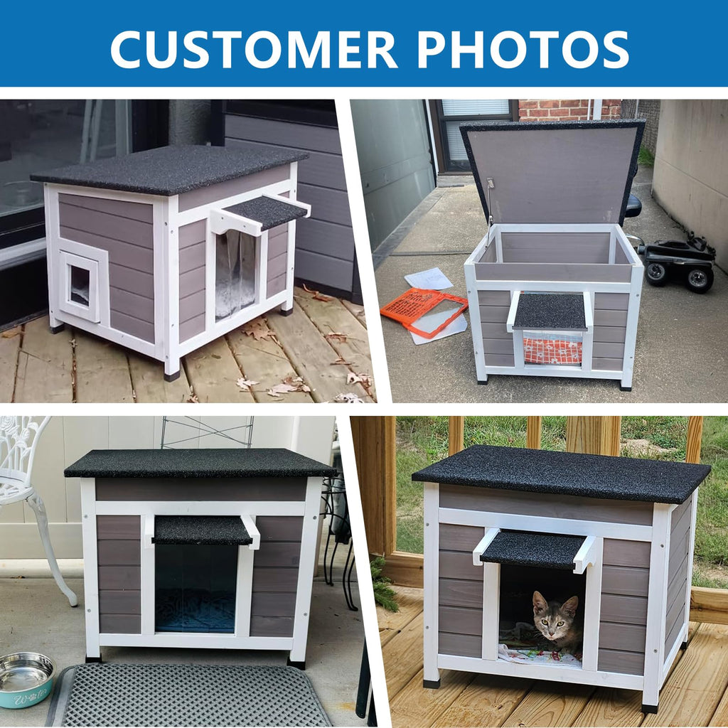 Insulated Weatherproof Outdoor Cat House B730