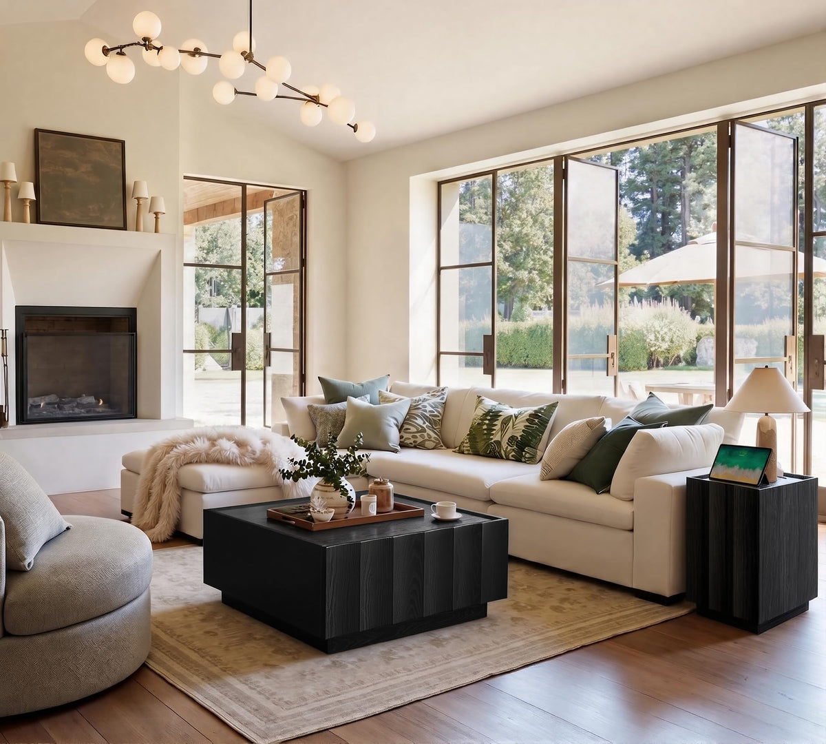 Square Coffee Table with Storage F80496