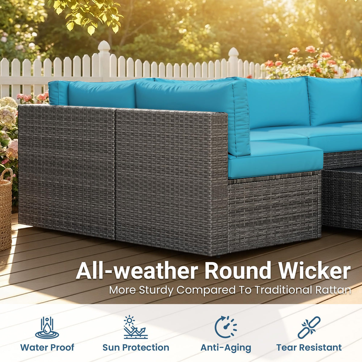 All-Weather Patio Sectional Furniture Set W693683