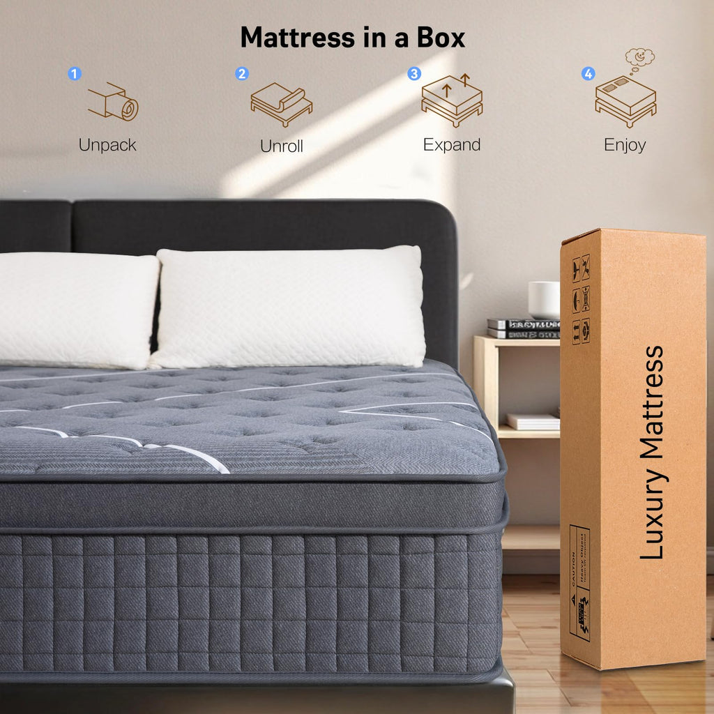 Full Size 12 Inch Gel Memory Foam Pocket Spring Mattress D8425