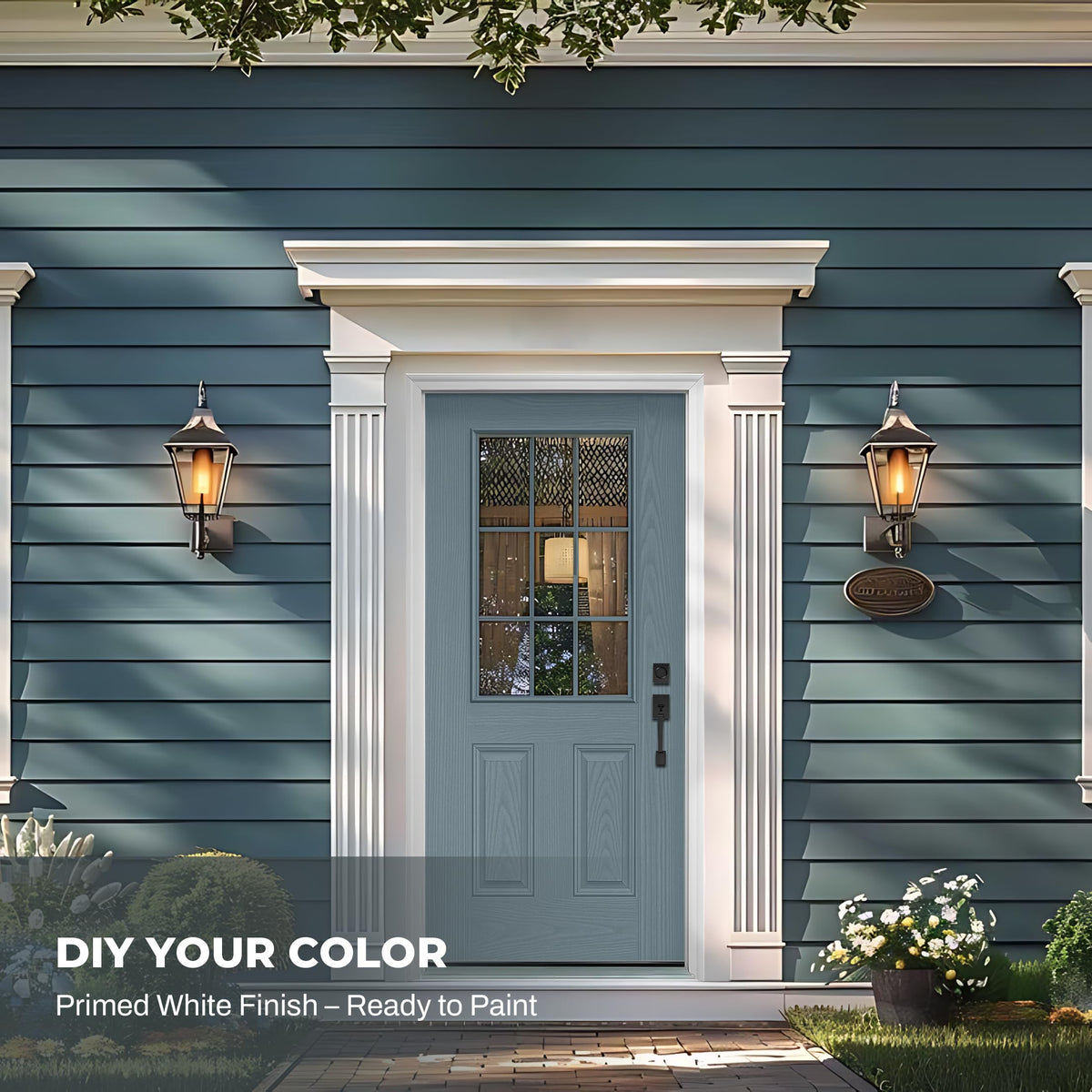 Fiberglass Exterior Door with Brickmould, 36'' x 80'' Front Entry Door D1252