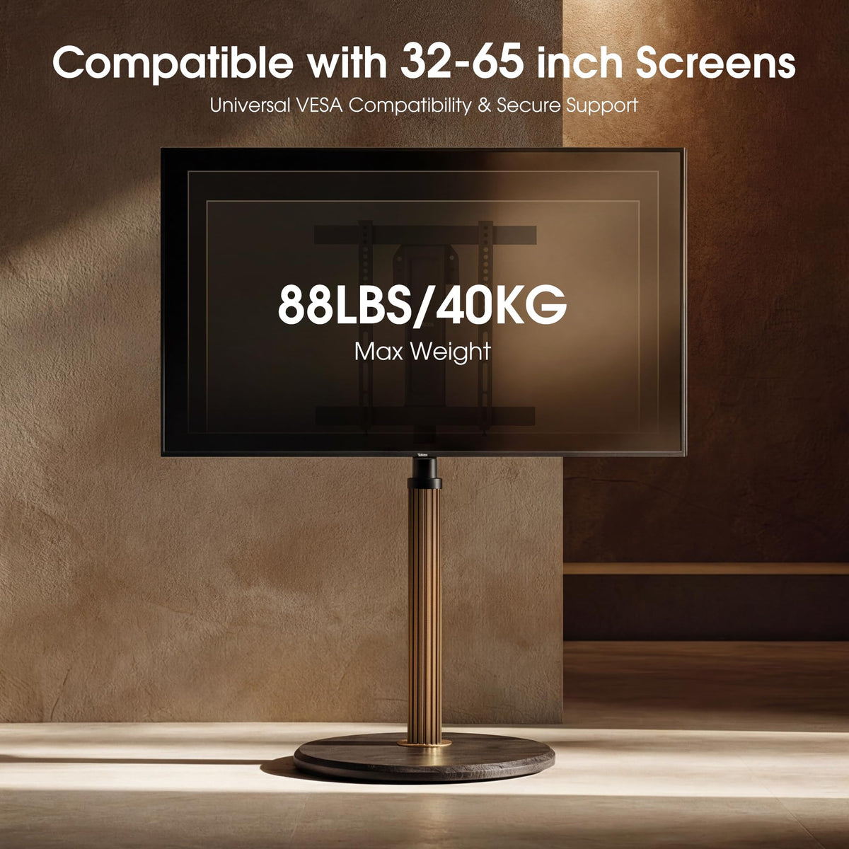 Aluminum Rolling TV Stand for 32-65 inch TVs F917