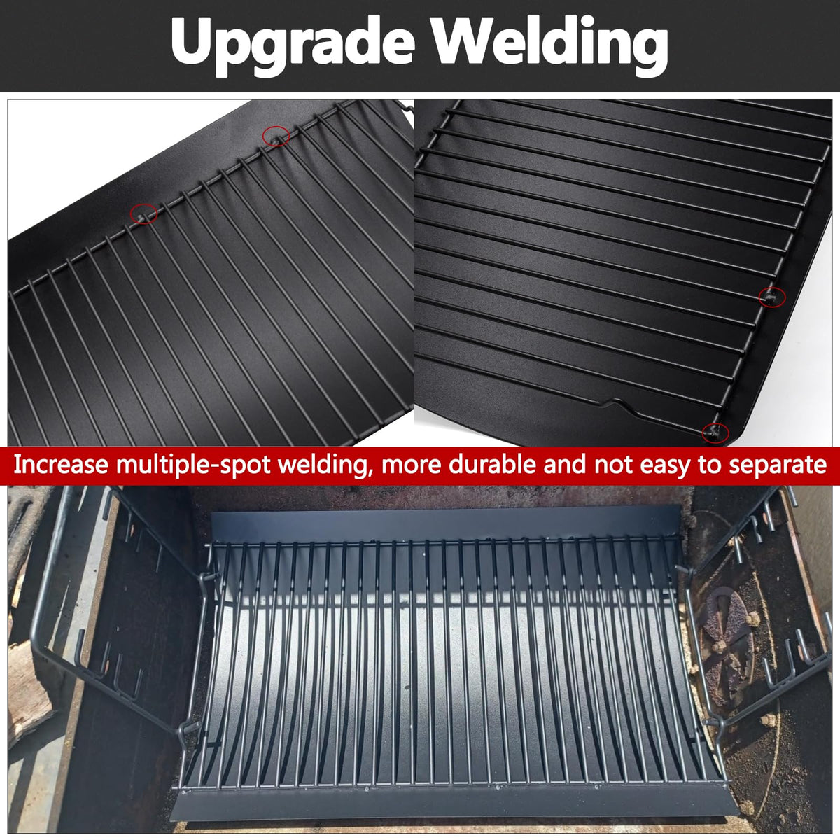 20 Inch Ash Pan Drip Pan for Charcoal Grill with 2pcs Fire Grate Hanger D621