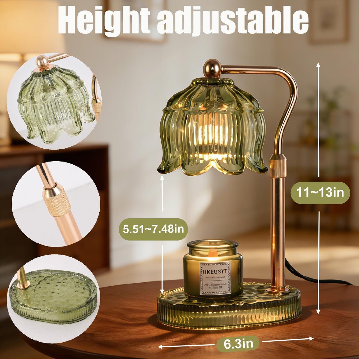 Dimmable Candle Warmer Lamp with Timer J378647