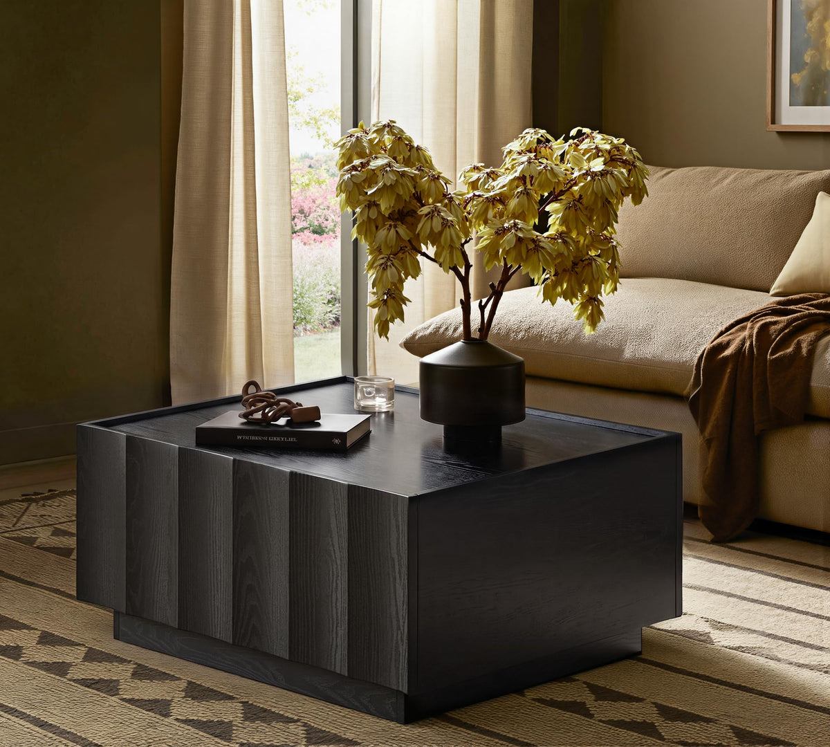 Square Coffee Table with Storage F80496