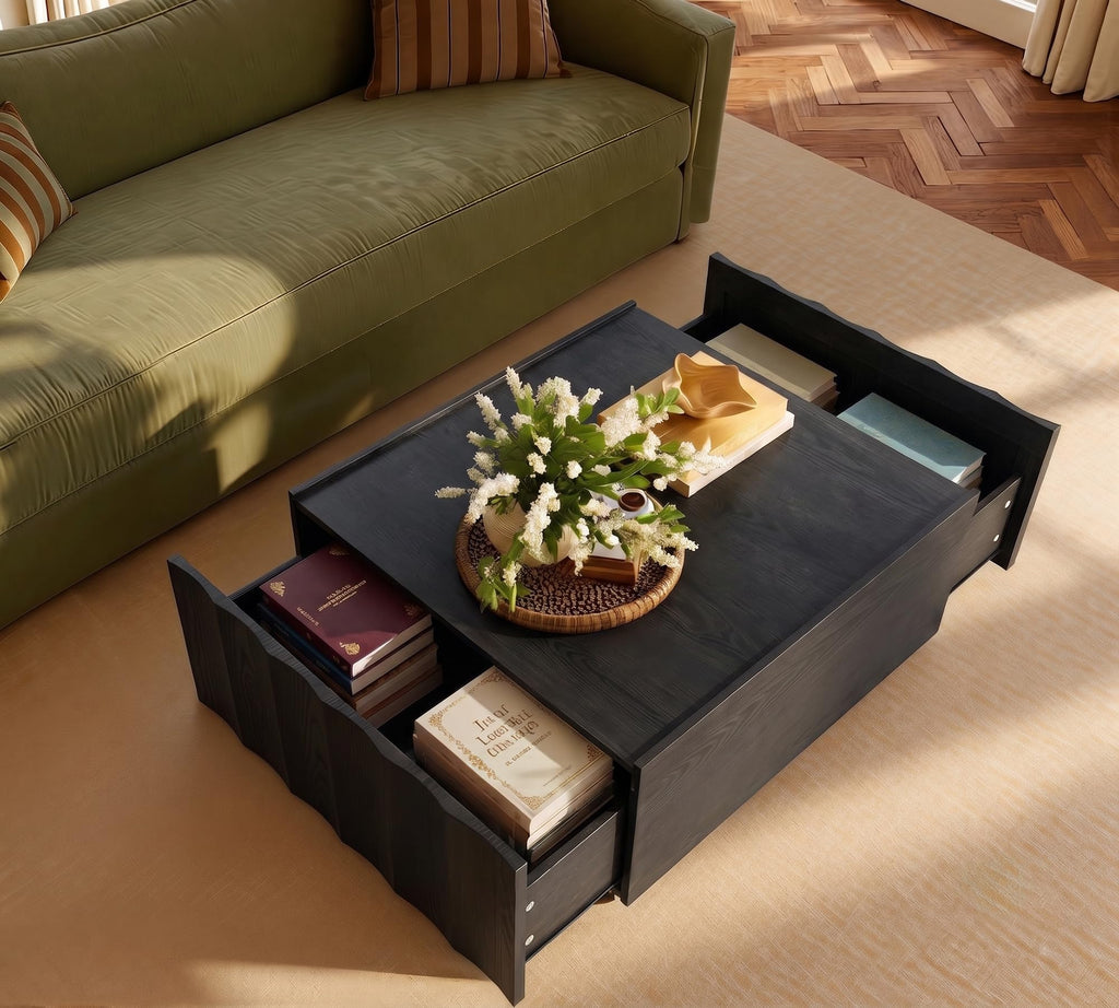 Square Coffee Table with Storage F80496
