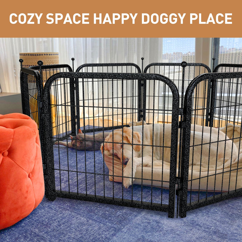 40in 16 Panels Heavy Duty Metal Dog Playpen P4084
