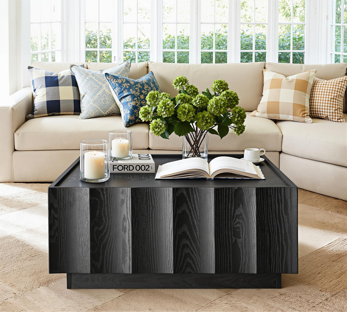 Square Coffee Table with Storage F80496